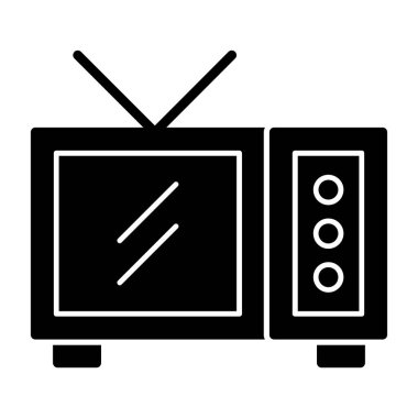 Televizyon web simgesi, simge illüstrasyonu