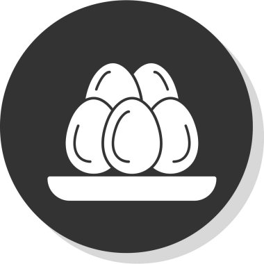 Tavuk yumurtası. Web simgesi basit illüstrasyon