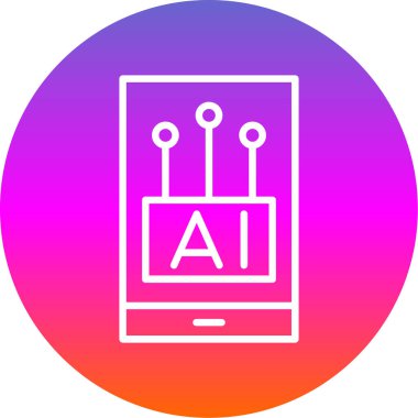 Yapay zeka vektör simgesi 