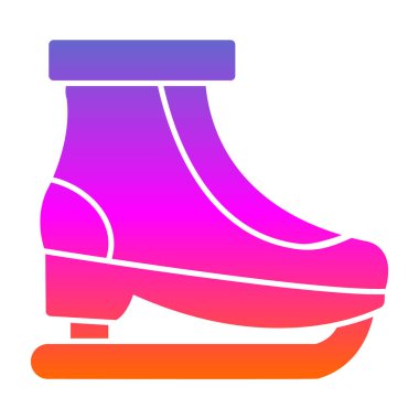 Buz pateni ikonu. Basit vektör illüstrasyonu