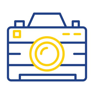 Fotoğraf makinası. Web simgesi basit illüstrasyon