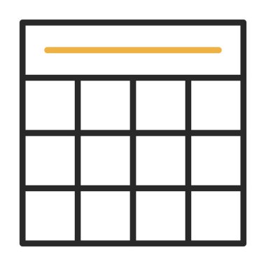 Takvim simgesi vektör illüstrasyonu