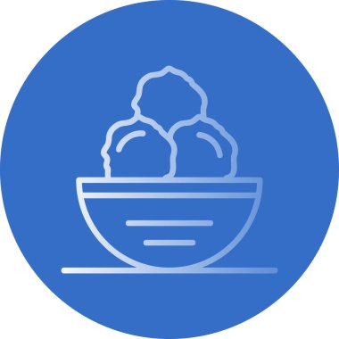 Vektör illüstrasyon, kasedeki köfte ikonu 