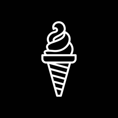 dondurma ikonu vektör illüstrasyonu