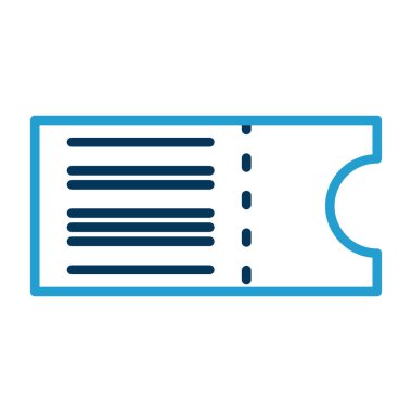 bilet ikonu vektör illüstrasyonu