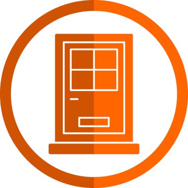 Ön Kapı simgesi, basit vektör illüstrasyonu 