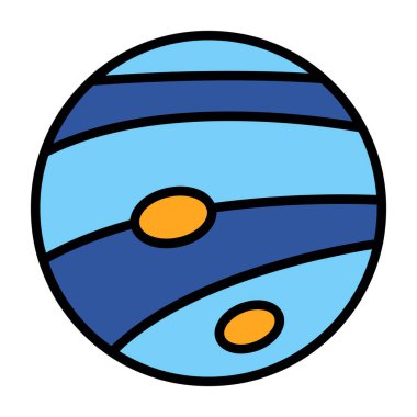 Neptün Web simgesi vektör çizimi