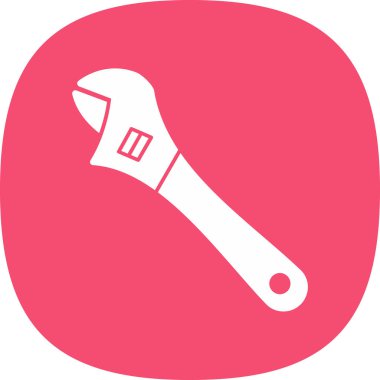 İngiliz anahtarı. Web simgesi basit illüstrasyon