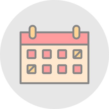 Takvim simgesi vektör illüstrasyonu