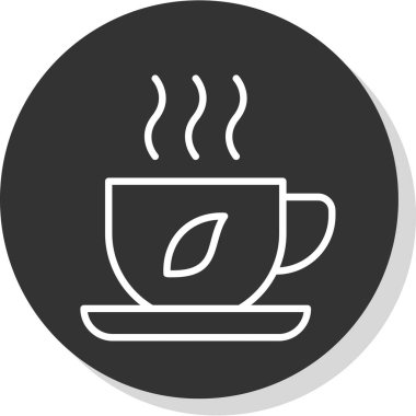 kahve fincanı simgesi, vektör illüstrasyonu 