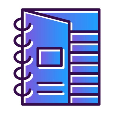 Modern Not Defteri simgesinin vektör illüstrasyonu                            