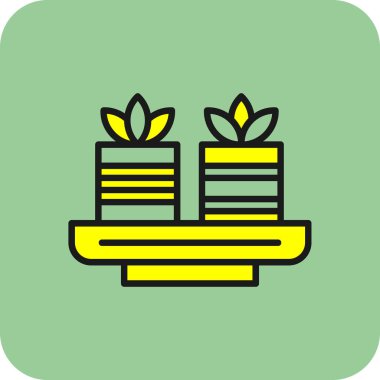 Bitki simgesinin vektör illüstrasyonu