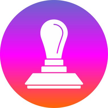 Plastik damga web simgesi basit illüstrasyon tasarımı