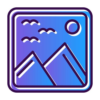 resim simgesi, vektör illüstrasyonu basit tasarım