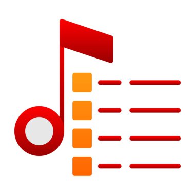 Müzik Not vektör satırı simgesi 