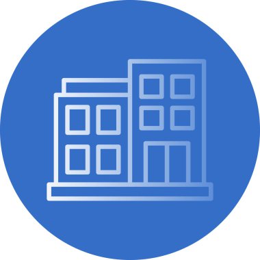 Bina. Web simgesi basit illüstrasyon 