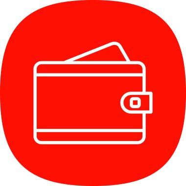 Cüzdan simgesi, vektör illüstrasyonu  