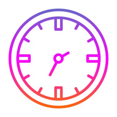 Saat. Web simgesi basit illüstrasyon                  