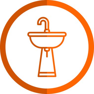 Tuvalet. Web simgesi basit illüstrasyon