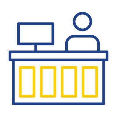 Resepsiyon simgesinin vektör illüstrasyonu