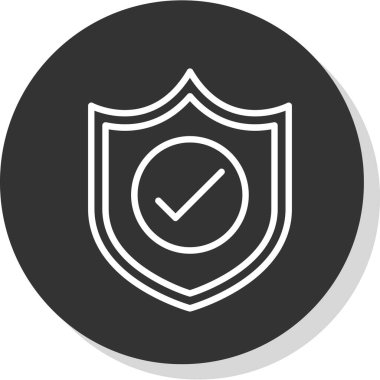 Kalkan. Web simgesi basit illüstrasyon 