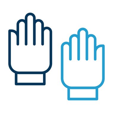 El hareketi simgesi soyut arkaplanda izole edildi. Vektör illüstrasyonu, yaratıcı simge.