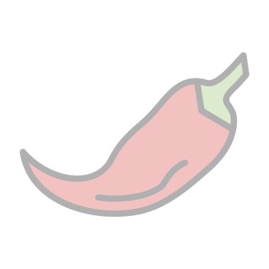 chili pepper simge vektör illüstrasyonu 