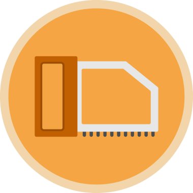 Demir testeresi. Web basit simgesi illüstrasyonu