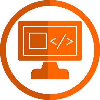 Moda biçimi izole edilmiş arkaplanda bilgisayar ekranı simgesi