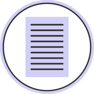 belge simgesi, vektör illüstrasyonu basit tasarım