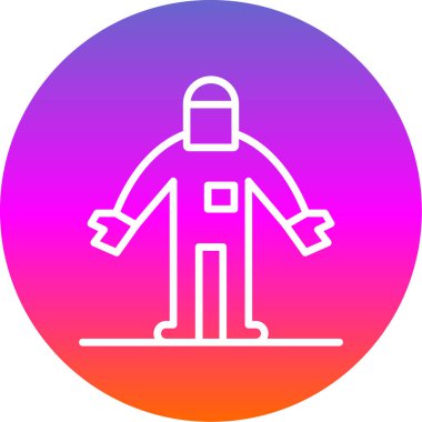 Astronot ikonu. vektör illüstrasyonu