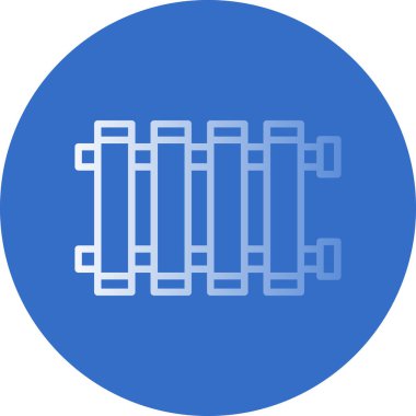 radyatör ağ simgesi, vektör illüstrasyonu