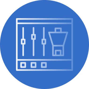 Ses denetimi web simgesi, vektör illüstrasyonu. 