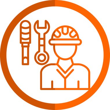 Tamirci web simgesi, vektör illüstrasyonu