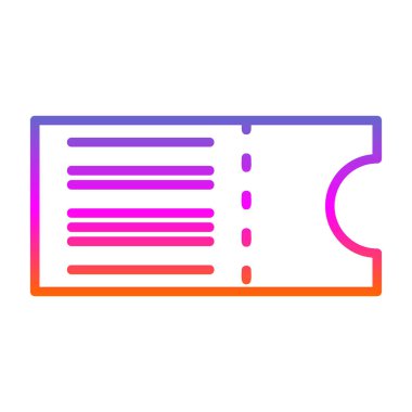 bilet ikonu vektör illüstrasyonu