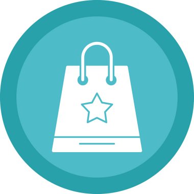 Alışveriş poşeti simgesi, vektör illüstrasyonu