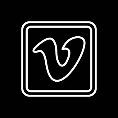 vimeo square logosu, web illüstrasyon simgesi