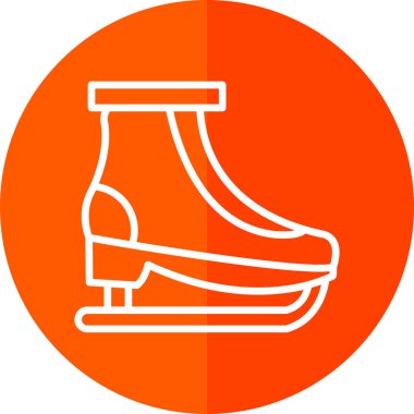 Buz pateni ikonu. Basit vektör illüstrasyonu