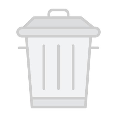 Çöp kutusu simgesi. vektör illüstrasyonu