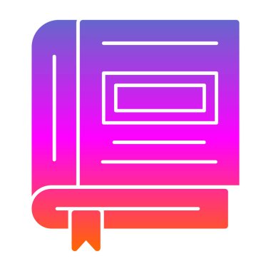 Kitap simgesinin vektör illüstrasyonu 