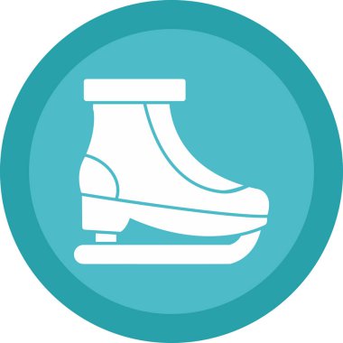 Buz pateni ikonu. Basit vektör illüstrasyonu