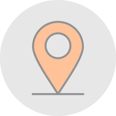 konum pin simgesi vektör illüstrasyonu 