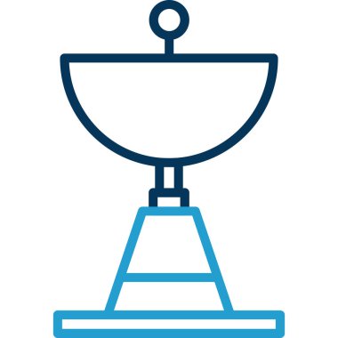 uydu anten simgesi, vektör illüstrasyonu basit tasarım