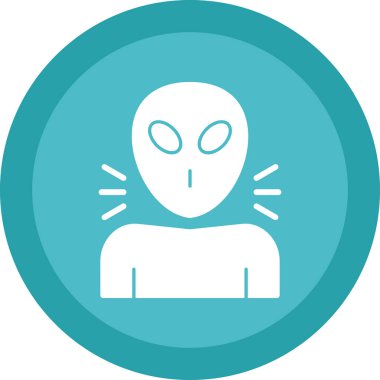 Uzaylı. Web simgesi basit illüstrasyon 