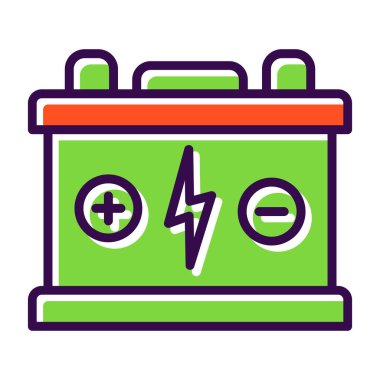 Pil. Web simgesi basit tasarım                       