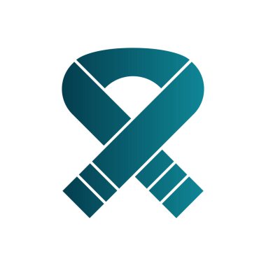 Kış eşarp simgesinin vektör çizimi