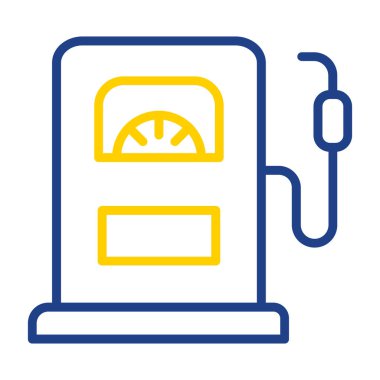 benzin istasyonu simgesi, vektör illüstrasyonu