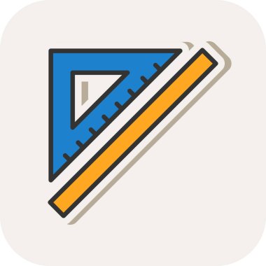 cetvel düz vektör simgesi