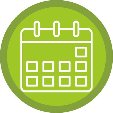 Takvim simgesi vektör illüstrasyonu