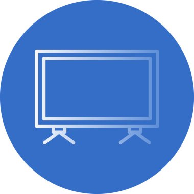 TV 'yi yönetti. Web simgesi basit illüstrasyon